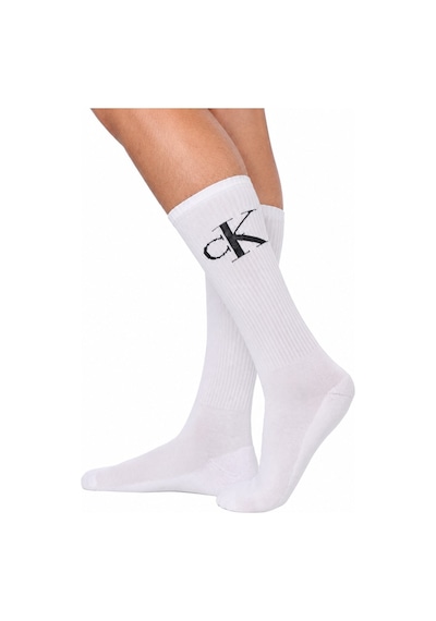 Calvin Klein Jeans Organik Cotton 2 Pack Sock White Pamuklu Patik Bilek Çorap 2 Li Pkt Beyaz