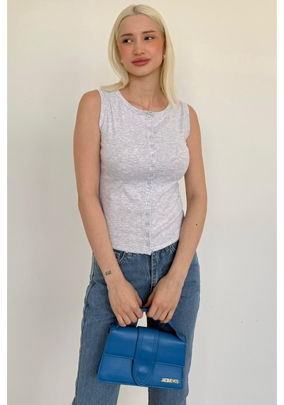 Karmelanj Bisiklet Yaka Düğmeli Kadın Bluz Mg2638 Karmelanj