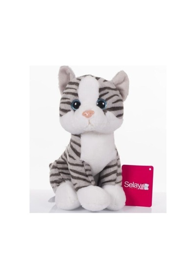 Sevimli Arkadaşım Tekir Kedi 28 cm Uyku ve Oyun Arkadaşı / Doğum Günü Hediyesi