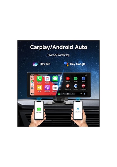 10.26 "ıps Hd Monitör Kablosuz Carplay Android Auto Car Ekran Araç Kamerası Wifi Bluetooth Car Play