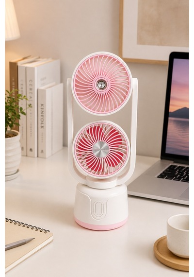 Taşınabilir Spreyli Çift Başlıklı Şarjlı Mini Vantilatör, Usb Şarjlı Taşınabilir Fan, Sessiz Soğutucu Sprey Mist Fan, Ev Ofis Yaz Pembe - 908664352 Taşınabilir Spreyli Çift Başlıklı Şarjlı Mini Vantilatör, Usb Şarjlı Taşınabilir Fan, Sessiz Soğutucu Sprey Mist Fan, Ev Ofis Yaz Pembe - 908664352
