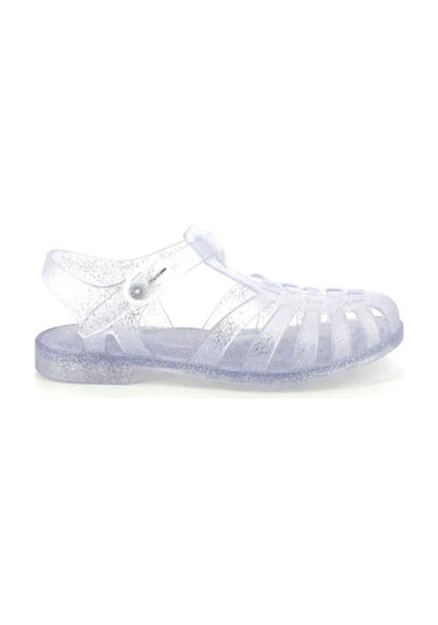 Meduse Sunmif Mat Argent Paillete - Mat Şeffaf Kadın Sandalet-7983 Mat Şeffaf