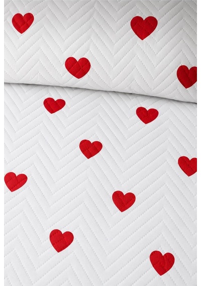 Kalpli Çift Kişilik Pike Takımı - 200 Cm X 240 Cm - 3 Parça - Mikrofiber Beyaz