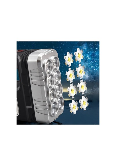 El Feneri Solar Panelli Ledli Powerbank Cob Fener Çok Renkli 40554088