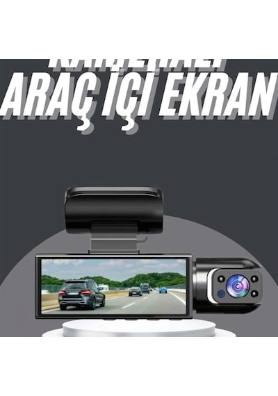 1080p Full Hd Ön Ve Arka Çift Kameralı Araç İçi Video Ve Fotoğraf Kaydedici Sürüş Kamerası
