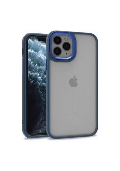 Apple Uyumlu iPhone 11 Pro Kılıf Zore Flora Kapak Mavi