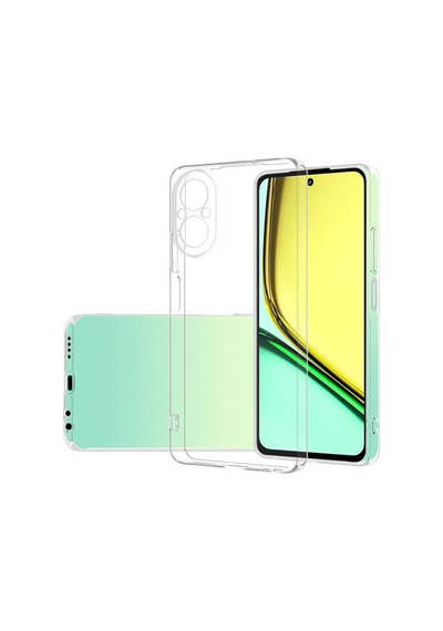 Zore Realme 12 Lite Kılıf Msra Süper Silikon Kapak - Şeffaf Şeffaf