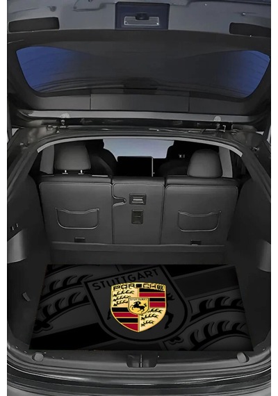 Dijital Baskı Dekoratif Porsche Desen Araba Bagaj Matı Yıkanabilir Bagaj Havuzu