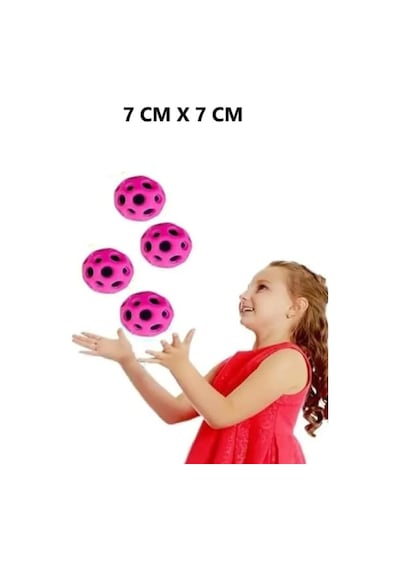 Moon Ball Yükseğe Zıplayan Top - 7 Cm - Süper Eğlenceli Uzay Topu - Space - Bouncy Ball - Mor