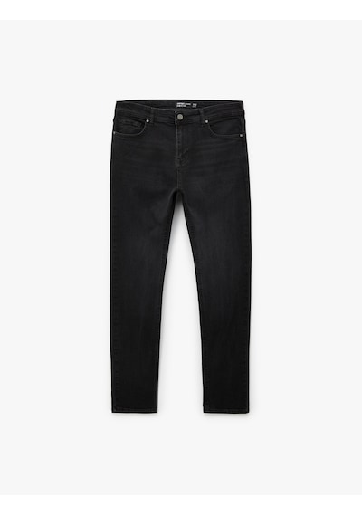 Koton Pamuklu Normal Bel Slim Fit Jean Pantolon - Brad Jean Siyah 6sam40136nd Siyah