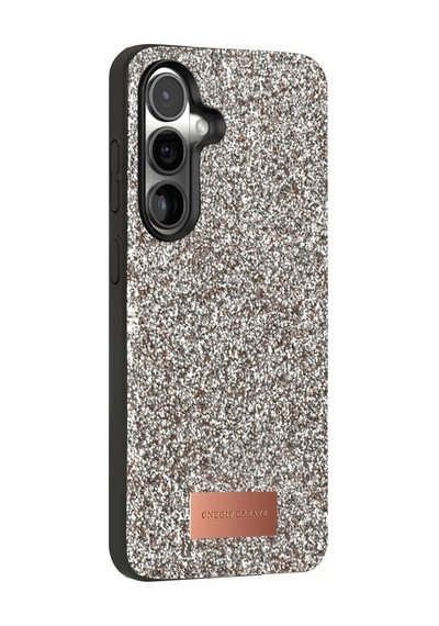 Onegif Samsung Galaxy S25 Bright Simli Kapak - Gümüş