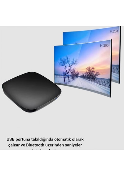 Android Auto Kablosuz Dönüştürücü Bluetooth 5.0 Ve 5.8ghz Wifi Destekli Sesli Asistan Uyumlu
