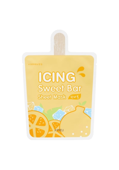 Portakal İçerikli Aydınlatıcı, Ferahlatıcı Maske A'pıeu Icing Sweet Bar Sheet Mask Hanrabong 000 Açık Krem