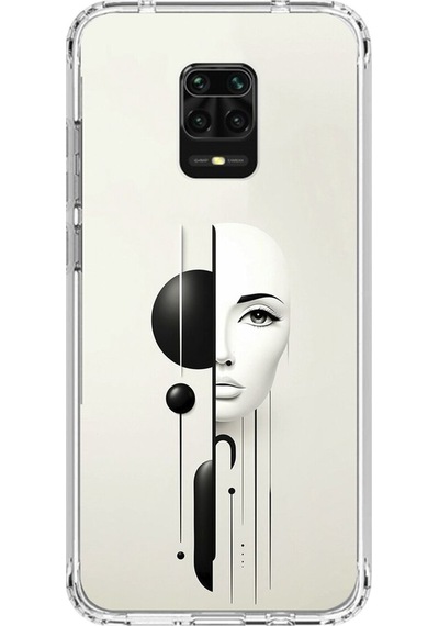 Xiaomi Redmi Note 9 Pro Uyumlu Şeffaf Kılıf Estetik Yüz 2 Tasarımlı