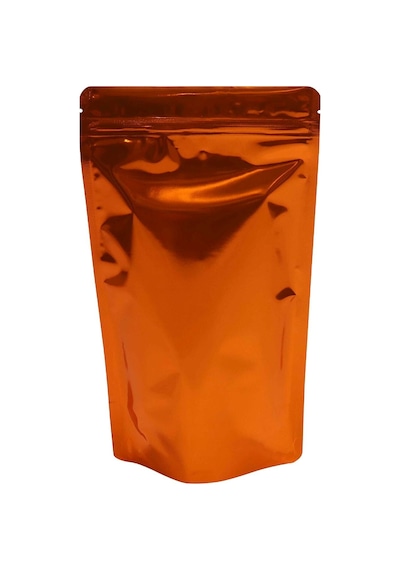 Turuncu Metalize Kilitli Doypack Ambalaj 16 X 27 + 4 Cm. 500 Gr. -1000 Adet