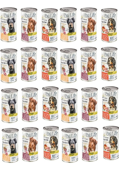 Pati Life Karışık Konserve Köpek Maması 24 x 415 G