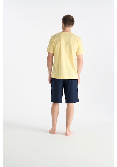 U.S. Polo Assn. Lisanslı Erkek Sarı Şort Takım 19018