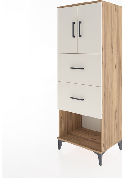 Hyperion Dolap 2 Raflı 2 Çekmeceli 2 Kapaklı 60x44x163 Çam-ay... Çam