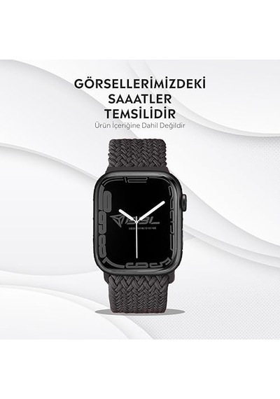 Ayrex Apple Watch Series Se/11/10/9/8/7/6/5/4/3 İle Uyumlu Kumaş Kordon 46mm/45mm/44mm, Series 10 42mm/41mm/40mm/38mm