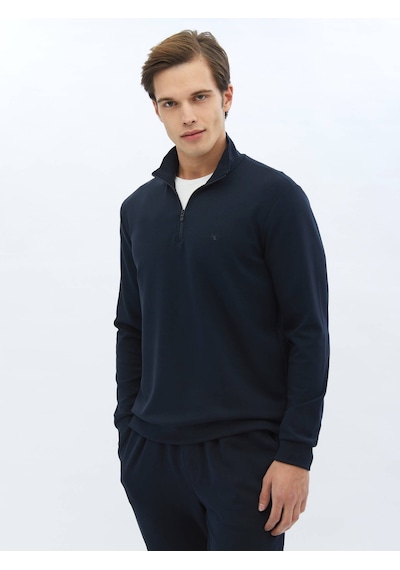 Kip Lacivert Dik Yaka Sweatshırt 631436 Lacivert