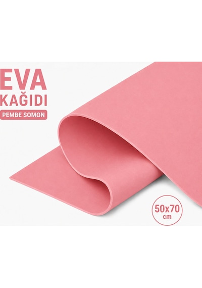 Eva Kağıt, Çiçek Yapım Eva, Dekoratif Süsleme Ve Elişi Kağıdı, 1.5 Mm - 50x70 Cm - Pembe Somon