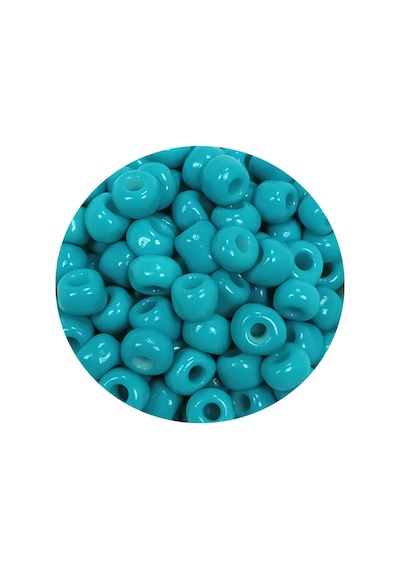 Dökme Cam Kum Boncuk Büyük Boy 6/0 4 Mm - 20 Gram - Camgöbeği Yeşili - Bnc082
