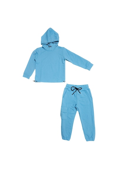 Mnk Baby & Kids Kapşonlu Beli Lastik Detaylı Kız Çocuk Günlük Eşofman Takımı 2 İplik Mnk0665 mavi Mnk Baby & Kids Kapşonlu Beli Lastik Detaylı Kız Çocuk Günlük Eşofman Takımı 2 İplik Mnk0665 mavi