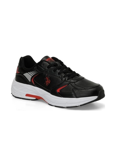 U.s. Polo Assn. Felix 4pr Erkek Siyah-kırmızı Sneaker Ayakkabı-siyah Siyah