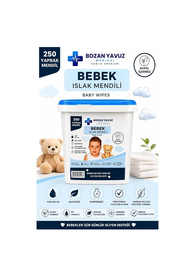 Bebek Islak Mendili 250li Kova Hassas Ciltler 1000'li Set