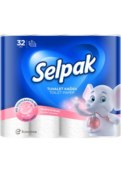 Selpak Parfümlü Pudra Kokulu Tuvalet Kağıdı 32 Rulo