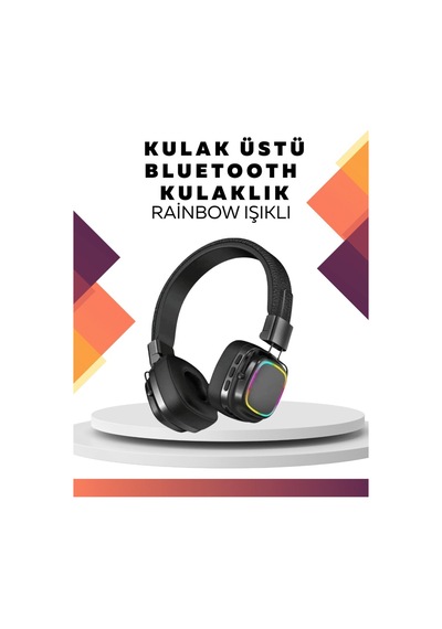Kablosuz Rgb Işıklı Katlanabilir Bluetooth Kulak Üstü Kulaklık - Hs08373191-1069 Renkli