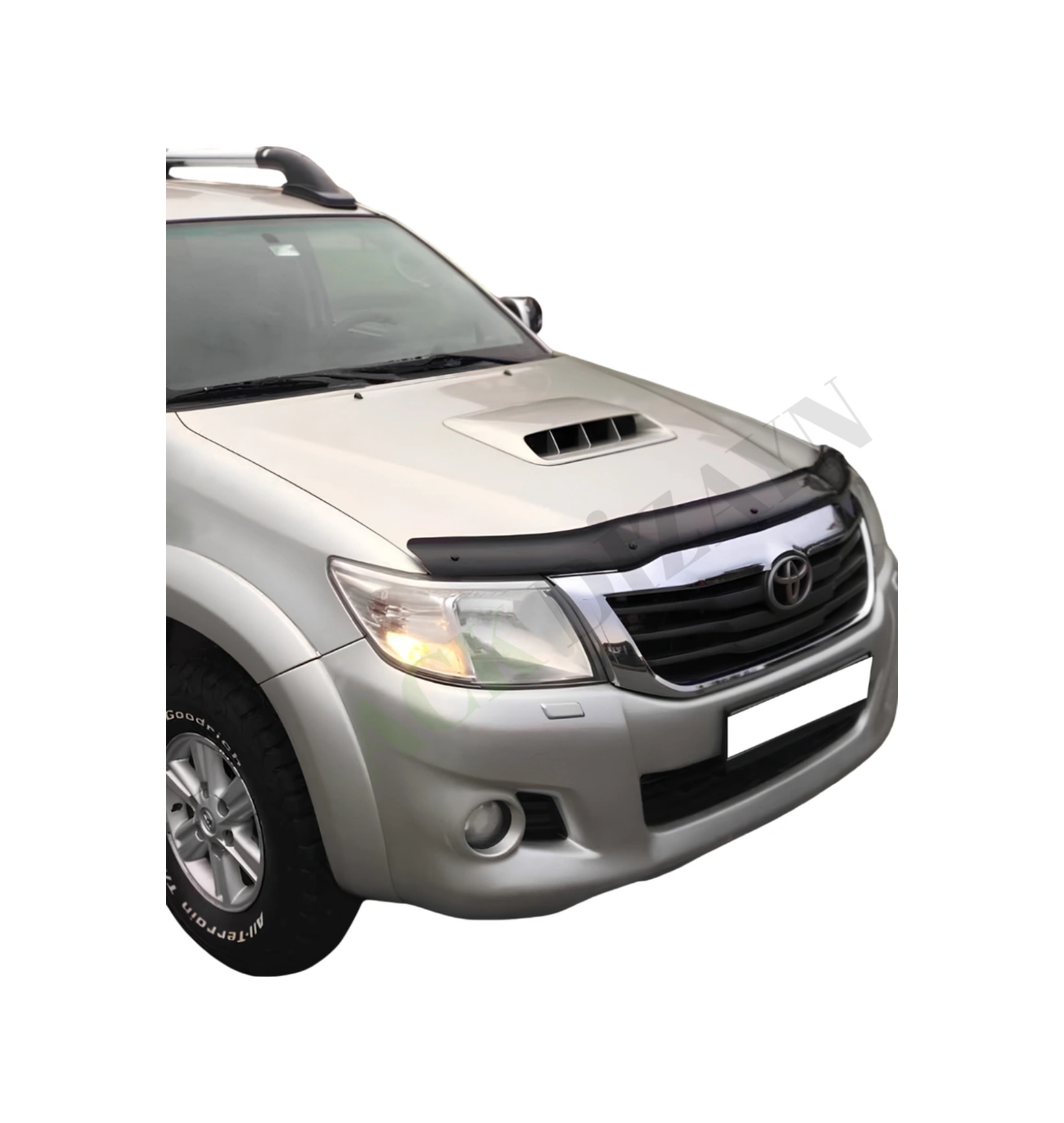 Toyota Hilux 2012-2015 Araca Özel Kaput Rüzgarlığı A+ Pianoblack 4mm