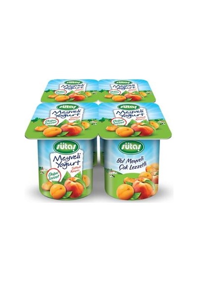 Sütaş Şeftali ve Kayısılı Yoğurt 4 x 115 G
