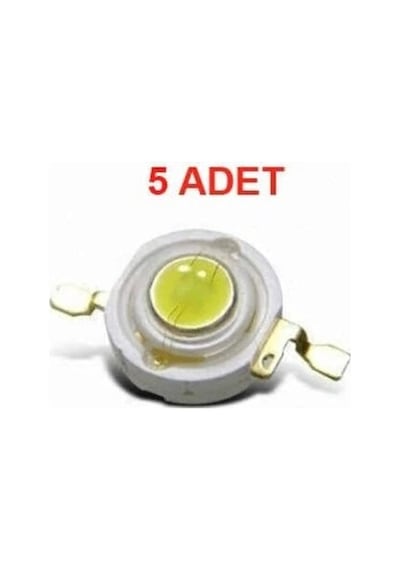 Saatbasikargo 1W Power Led, Led Lamba, 1 Watt Power Led Lamba Beyaz 5 Adet
