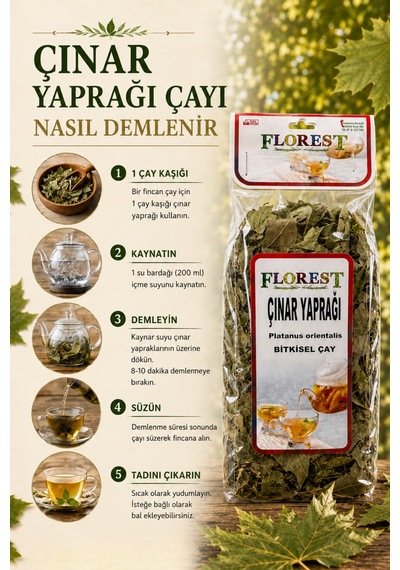 Florest Çınar Yaprağı Bitki Çayı 50 G - Çınar Yaprağı - 913944117