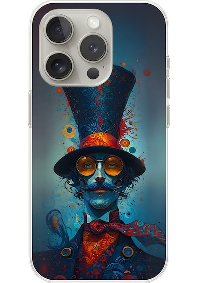 Apple Uyumlu iPhone 15 Pro Max Şeffaf Kılıf Tablo 3 Tasarımlı