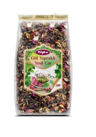 Gül Yapraklı Yeşil Çay 98 Gr
