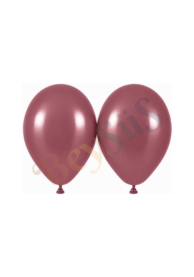 Rosewood Renk Lateks Retro Balon 50 Cm - 2 Adet Pembe