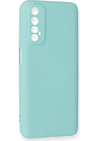 Realme 7 Kılıf Nano İçi Kadife Silikon - Turkuaz Düz Renkli