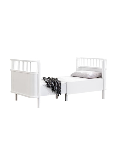 Mdf Beşik 130x90 Trend Büyüyen Beşik Beyaz + 1 Comfort Yatak Beyaz