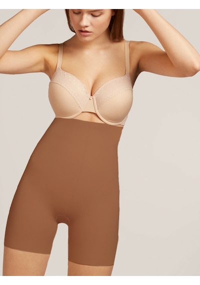 Mistirik Porfy Model  Etkili Lazer Kesim Paçalı Iz Yapmaz Şort Korse Kahve Renk Kahve