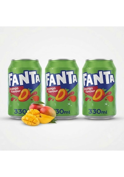Fanta Mango Flavour Şeftali Ve Mango Aromalı Gazlı İçecek 330 Ml 3 Adet