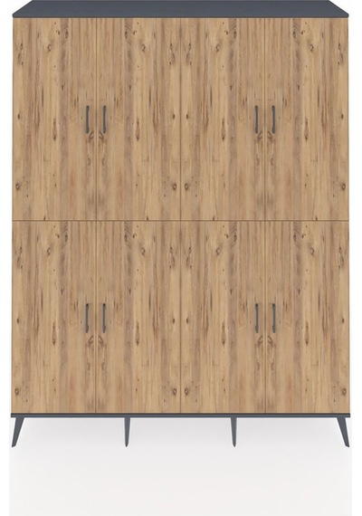 Hyperion Gardrop 8 Raflı 8 Kapaklı 176x44x221 Antrasit-çam Çam Hyperion Gardrop 8 Raflı 8 Kapaklı 176x44x221 Antrasit-çam Çam