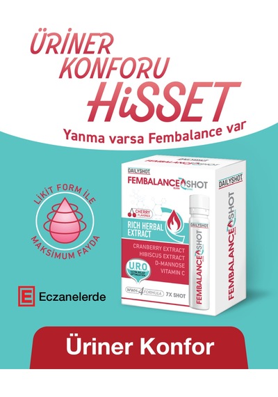 Hangover Shot Fembalance Shot Cranberry Ve D-mannoz İle Üriner Konfor