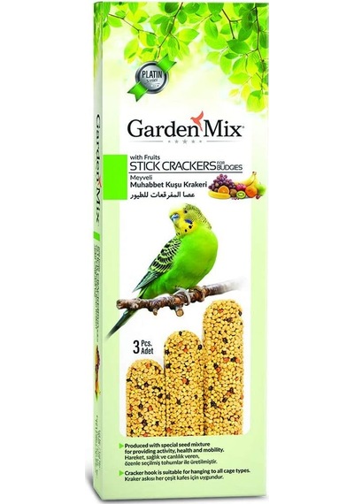 Gardenmix Meyveli Muhabbet Kuşu Krakeri 3 Adet 120 Gr