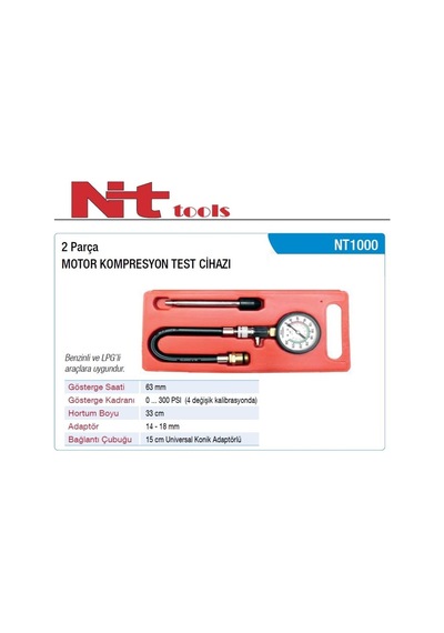 Nt Tools 2 Parça Motor Kompresyon Test Cihazı  Nt1000