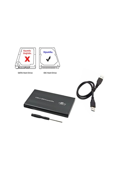 2.5 İde Harddisk Kutusu Usb2.0 - İde Hdd Kutu Çevirici Bağlantı