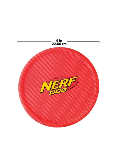 Nerf Dog Naylon Flyer Köpek Oyuncağı, Frizbi, 23 Cm Çap, Orta/büyük Irklar, İki Paket, Turuncu Ve Kırmızı