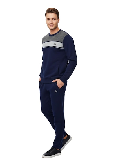 Pandonim Erkek 3 İplik Sıfır Yaka Eşofman Takım 3295 Bgl-st04997 Lacivert