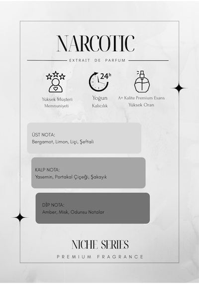 Narcotıc 100ml Kalıcı Etkili Unisex Parfüm Narkotik Fresh